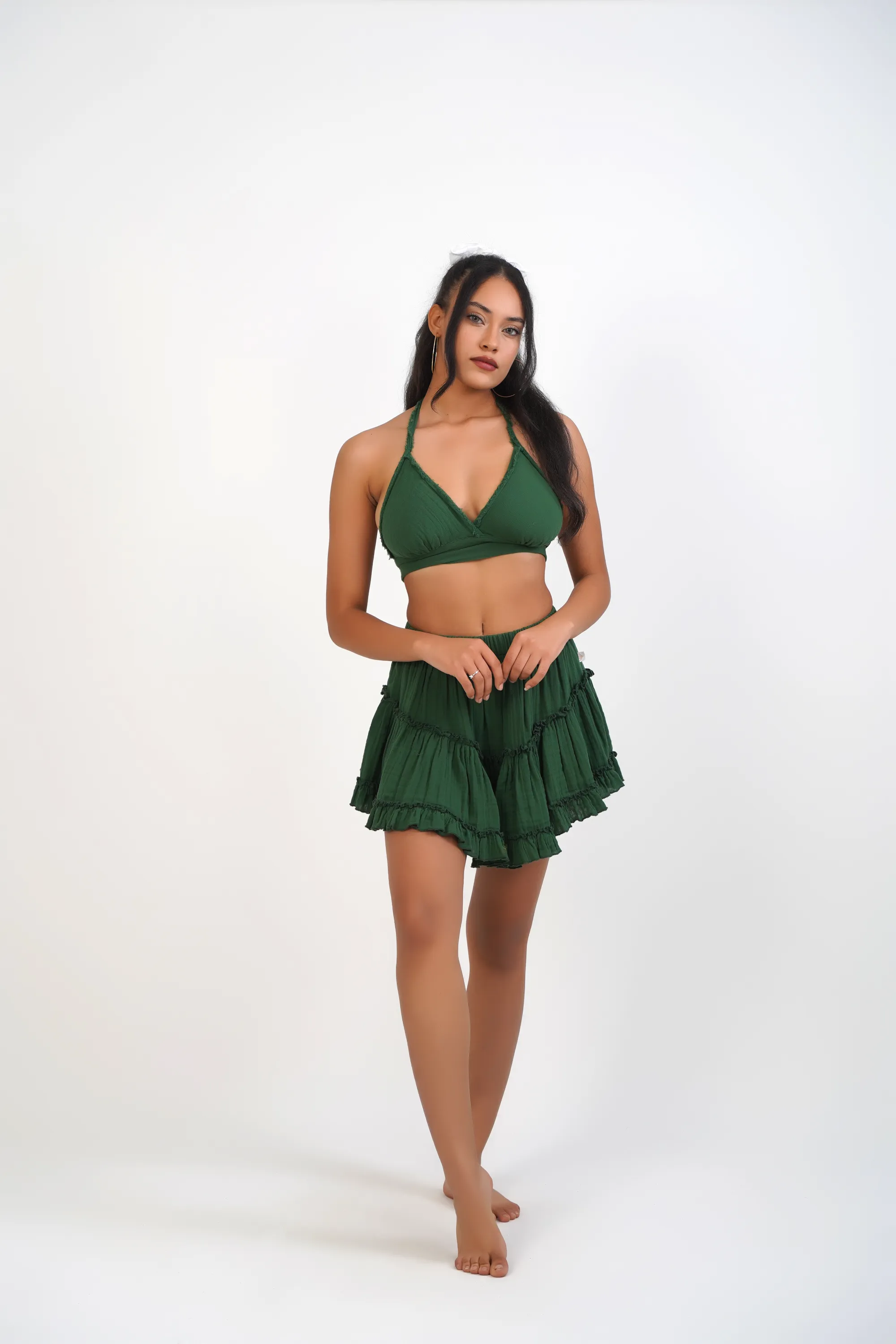 Triangle Bustier / Dark Green 